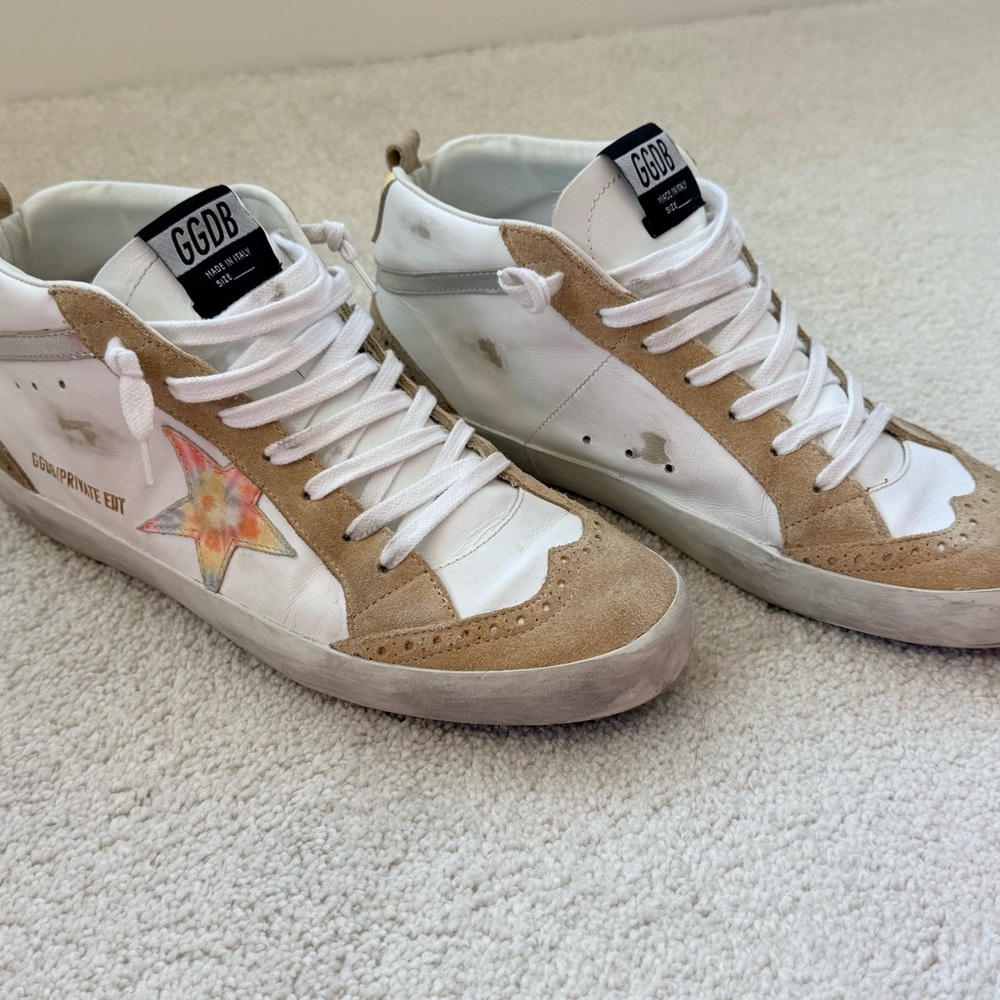Golden Goose Mid Star Private Edition Sneaker Size 41 White Suede